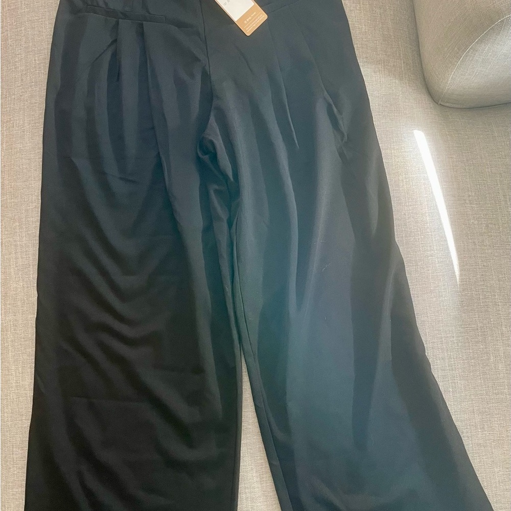 NWT OGL Black Wide-Leg Tailored Pants - Picture 10 of 11